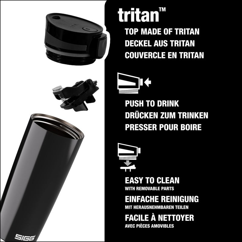 Sigg - Insulated Coffee Cup - Travel Mug Miracle Black - Hot & Cold. Leakproof. BPA Free - 18/8 Stainless Steel - 16 Oz - Image 4